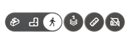 The tour toolbar. The last button, a sofa with a line through it, removes the furniture.